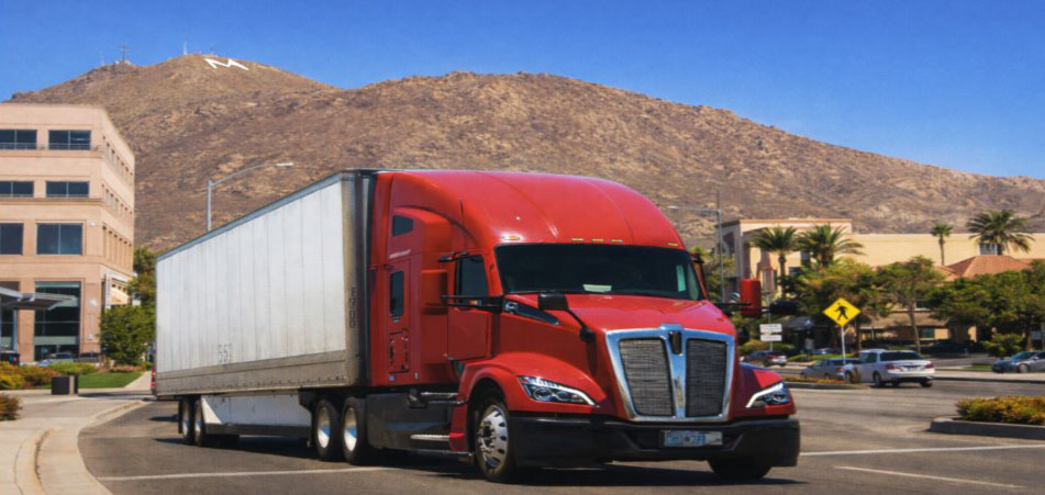 Photo of a red truck in Moreno Valley.